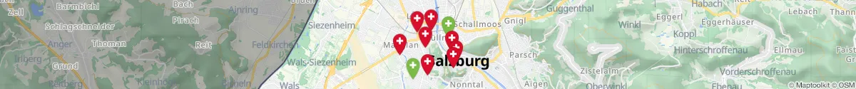 Map view for Pharmacies emergency services nearby Mülln (Salzburg (Stadt), Salzburg)